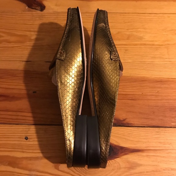Marc Alpert Bronze Snakeskin Loafer Flats, NWB, 8 - Picture 6 of 10